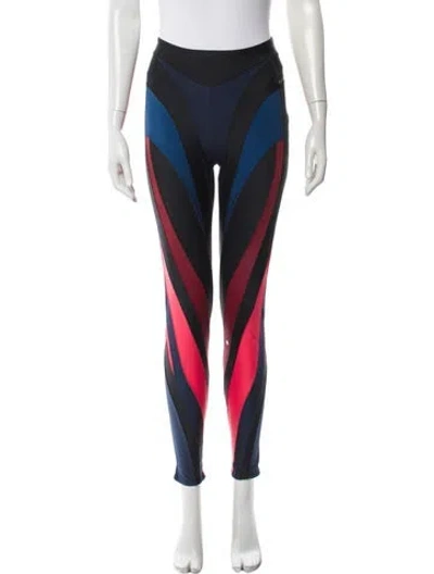 Pre-owned Mugler Striped Skinny Leg Pants W/ Tags In Blue