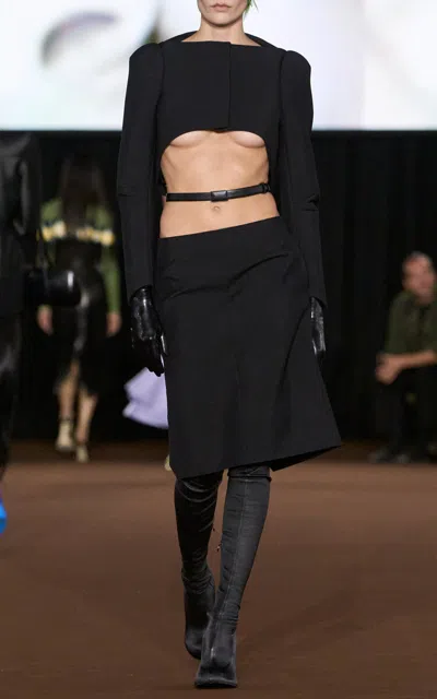 Mugler Structured Jacket In Black