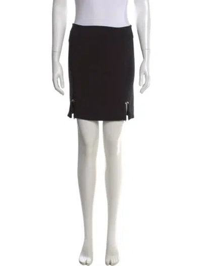 Pre-owned Mugler Studded Accents Mini Skirt In Black