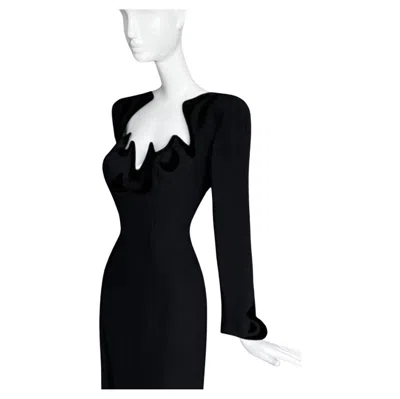 Pre-owned Mugler Stunning Thierry  Sculptural Gown Black Dress Fw1993
