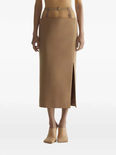 Mugler Suspended Skirt In Blue