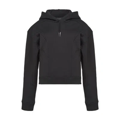 Mugler Sweatshirt Hooded In Black