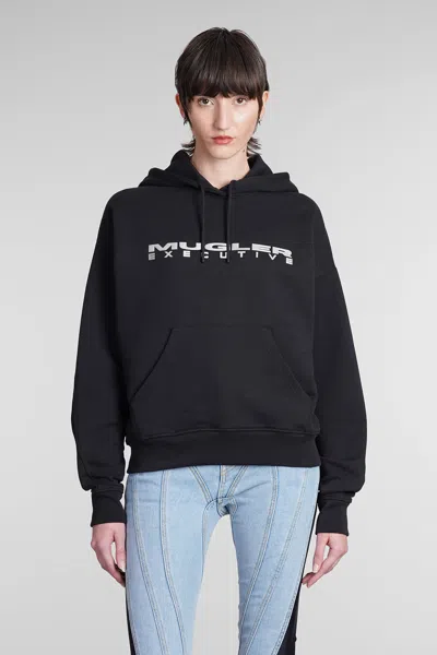 Mugler Sweatshirt In Black Cotton
