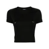 Mugler Short-sleeved T-shirt In Black