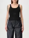 Mugler Knitted Tank Top In Black