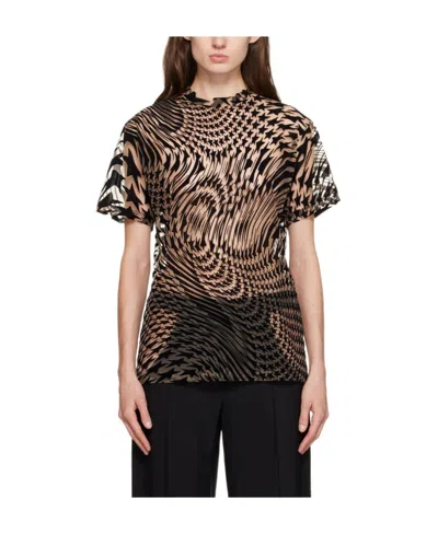 Mugler T-shirt With Round Neck And Short Sleeves In Black