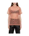 Shop Mugler T-shirt With Round Neck And Short Sleeves In Pink