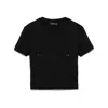 Mugler Piercing-detail Cotton T-shirt In Black