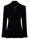 Mugler Tailored Buttoned Cuff Blazer Black In Black
