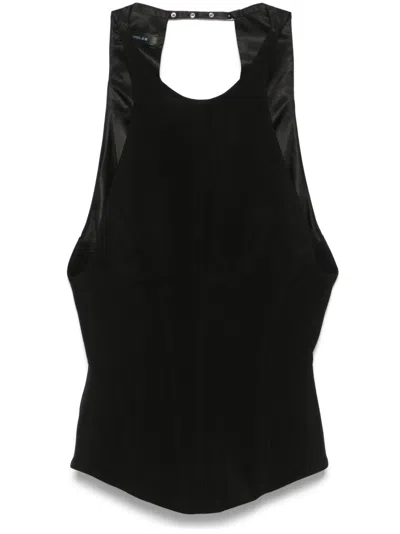Mugler Tailored Halterneck Top In Black