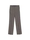 Mugler Houndstooth-pattern Tailored Trousers In Brown