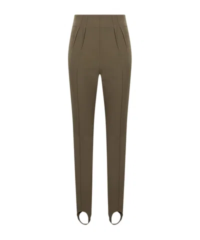 Mugler Tailored Leggings In Brown