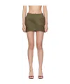Mugler Khaki Tailored Miniskirt