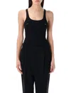 Mugler Pierced Bodysuit In Black