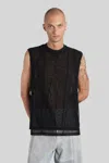 Mugler Tank Top In Black Polyamide In Black