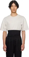 Mugler Ribbed Round-neck T-shirt In Neutral