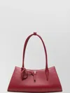 Mugler Textured Shoulder Bag Two Rolled Handles