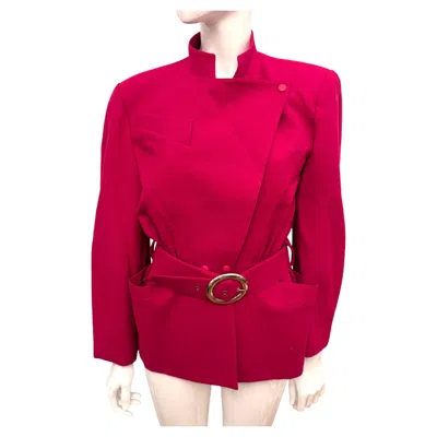 Pre-owned Mugler Thierry  1989-1990 Pink Raspberry Wool Jacket