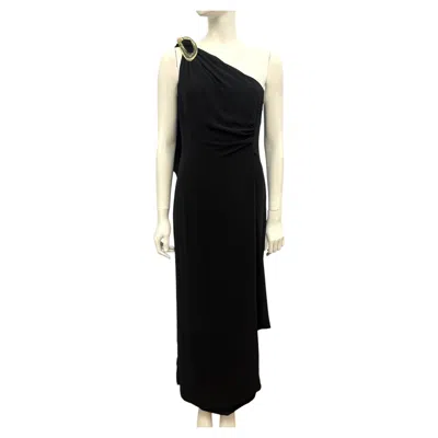 Pre-owned Mugler Thierry  1990's Black Asymmetrical Evening Gown