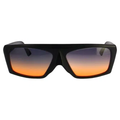 Pre-owned Mugler Thierry  1990s Fantasia Black Acetate Unisex Sunglasses