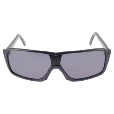 Pre-owned Mugler Thierry  1990s Purple Acetate Unisex Wraparound Sunglasses