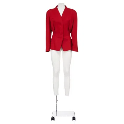Pre-owned Mugler Thierry  90's Sculpted Jacket In Red