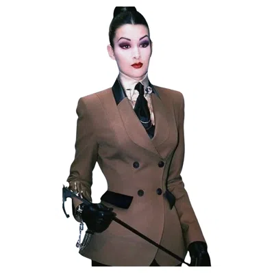 Pre-owned Mugler Thierry  Archival Runway Jacket Fw 1996 Les Amazones Sculptural Sexy In Black