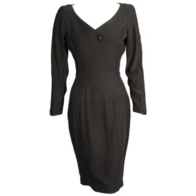 Pre-owned Mugler Thierry  Black Dress With A Row Of Buttons At The Center Back