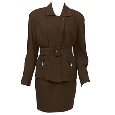 Pre-owned Mugler Thierry  Brown Suit