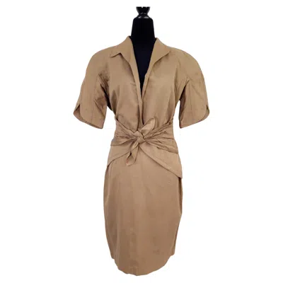 Pre-owned Mugler Thierry  Brown Suit With Short-sleeved Jacket