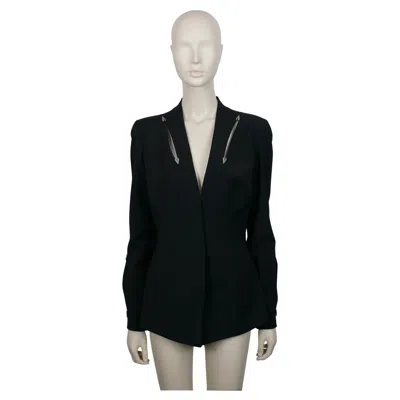 Pre-owned Mugler Thierry  Couture Vintage Black Cut Out Jacket