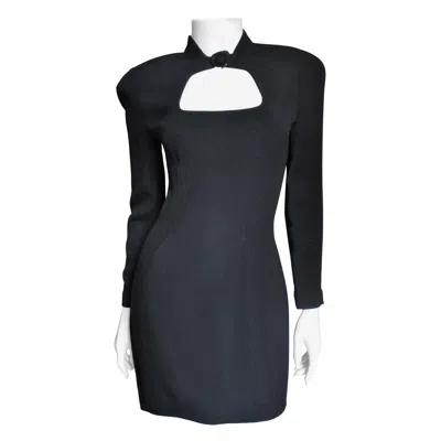 Pre-owned Mugler Thierry  Dress With Front Cut Out In Black