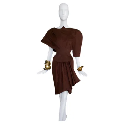 Pre-owned Mugler Thierry  Goddess Dress Ss 1988 Été Africain Gown In Black