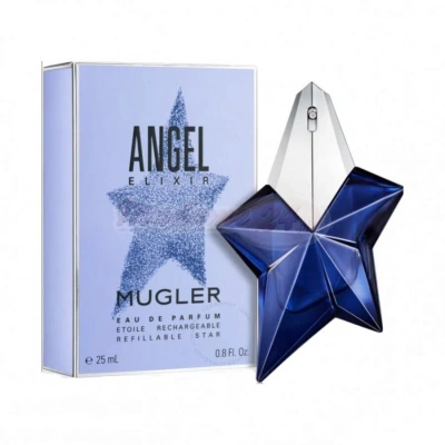 Mugler Thierry  Ladies Angel Elixir Edp Spray 0.8 oz Fragrances 3614273772488 In Amber / Orange / Pink