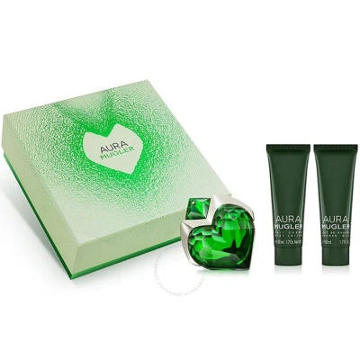 Mugler Thierry  Ladies Aura Gift Set Fragrances 3439600031379 In Green / Orange