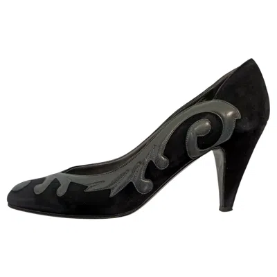 Pre-owned Mugler Thierry  Leather High-heeled Shoes From The 1980s In Black