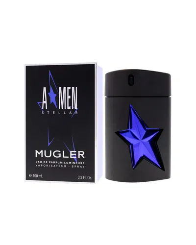 Mugler Thierry  Men's 3.3oz Angel Stellar Lumeniuse Rubber Flask Edp In Black