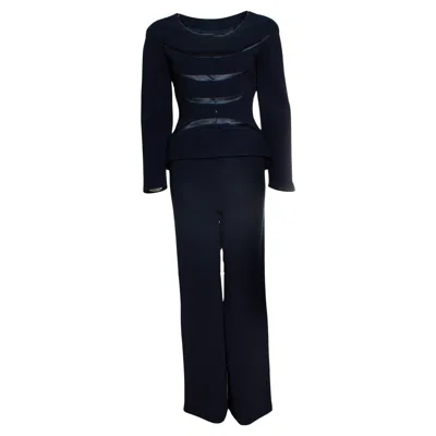 Pre-owned Mugler Thierry , Spring 2000 Navy Blue Suit