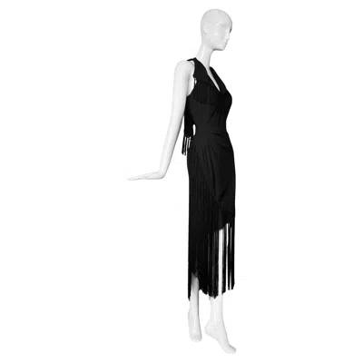 Pre-owned Mugler Thierry  Ss 1997 Gorgeous Black Evening Dress
