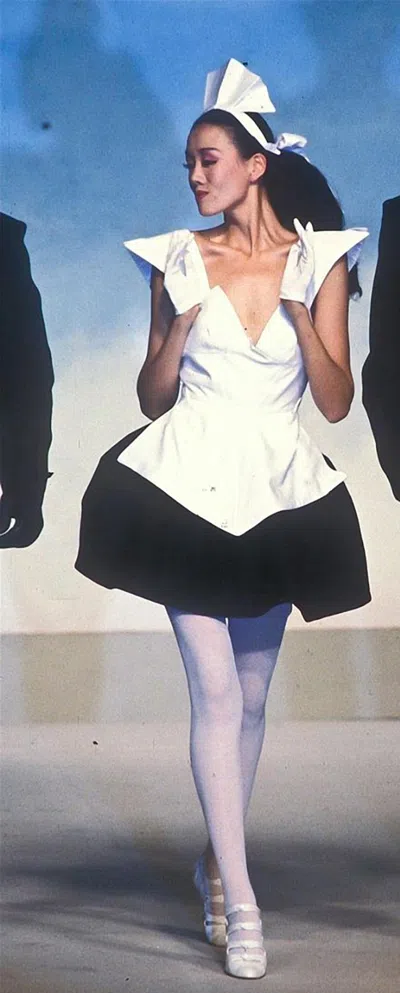 Pre-owned Mugler Thierry  Super Rare Ss 1982 White Apron Top