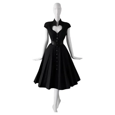 Pre-owned Mugler Thierry  Sweetheart Neckline Dress In Black