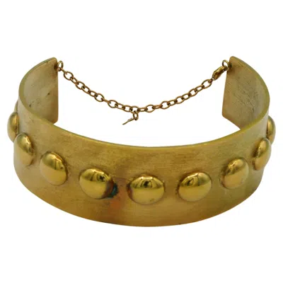 Pre-owned Mugler Thierry  Vintage Gold Tone Choker Necklace In Multi
