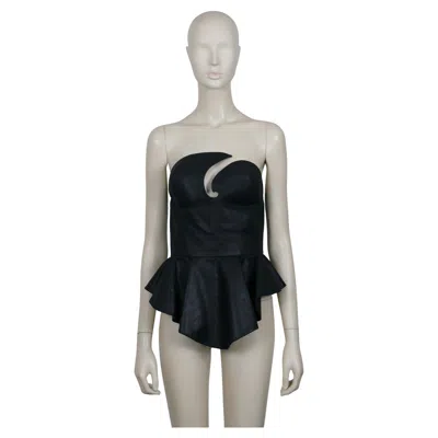 Pre-owned Mugler Thierry  Vintage Iconic Black Bustier Corset