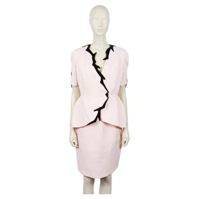 Pre-owned Mugler Thierry  Vintage Iconic Pink Cotton Two-piece Suit, Spring/summer 1998