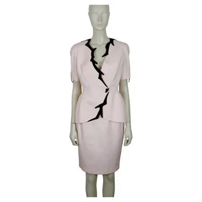 Pre-owned Mugler Thierry  Vintage Iconic Pink Cotton Two-piece Suit, Spring/summer 1998