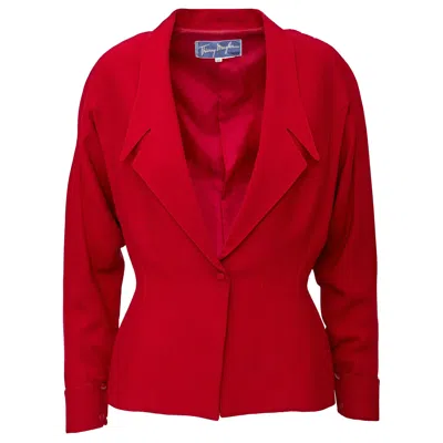 Pre-owned Mugler Thierry  Vintage Jacket And Skirt Set - '80s In Red