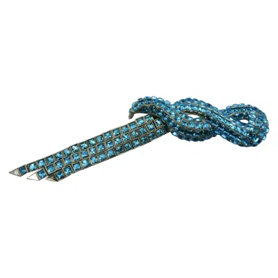 Pre-owned Mugler Thierry  Vintage Jewelled Brooch In Multi