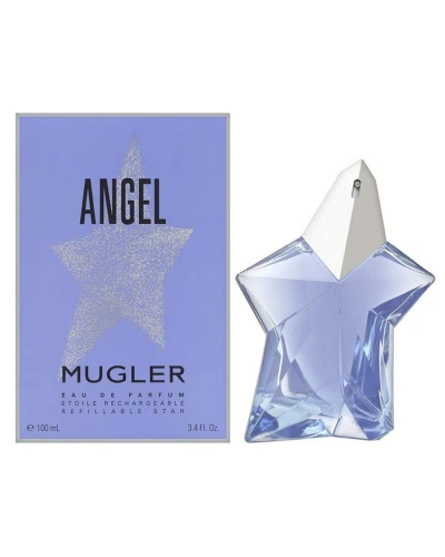 Mugler Thierry  Women's 3.4oz Angel Standing Star Edp Spray Refillable In White