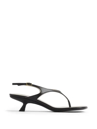 Mugler Thong-strap Slingback Sandals In Black