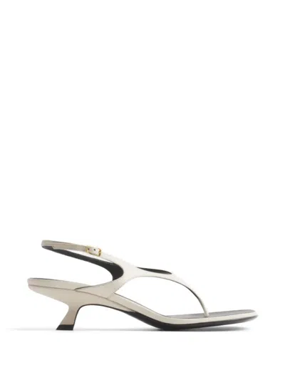 Mugler Thong-strap Slingback Sandals In White